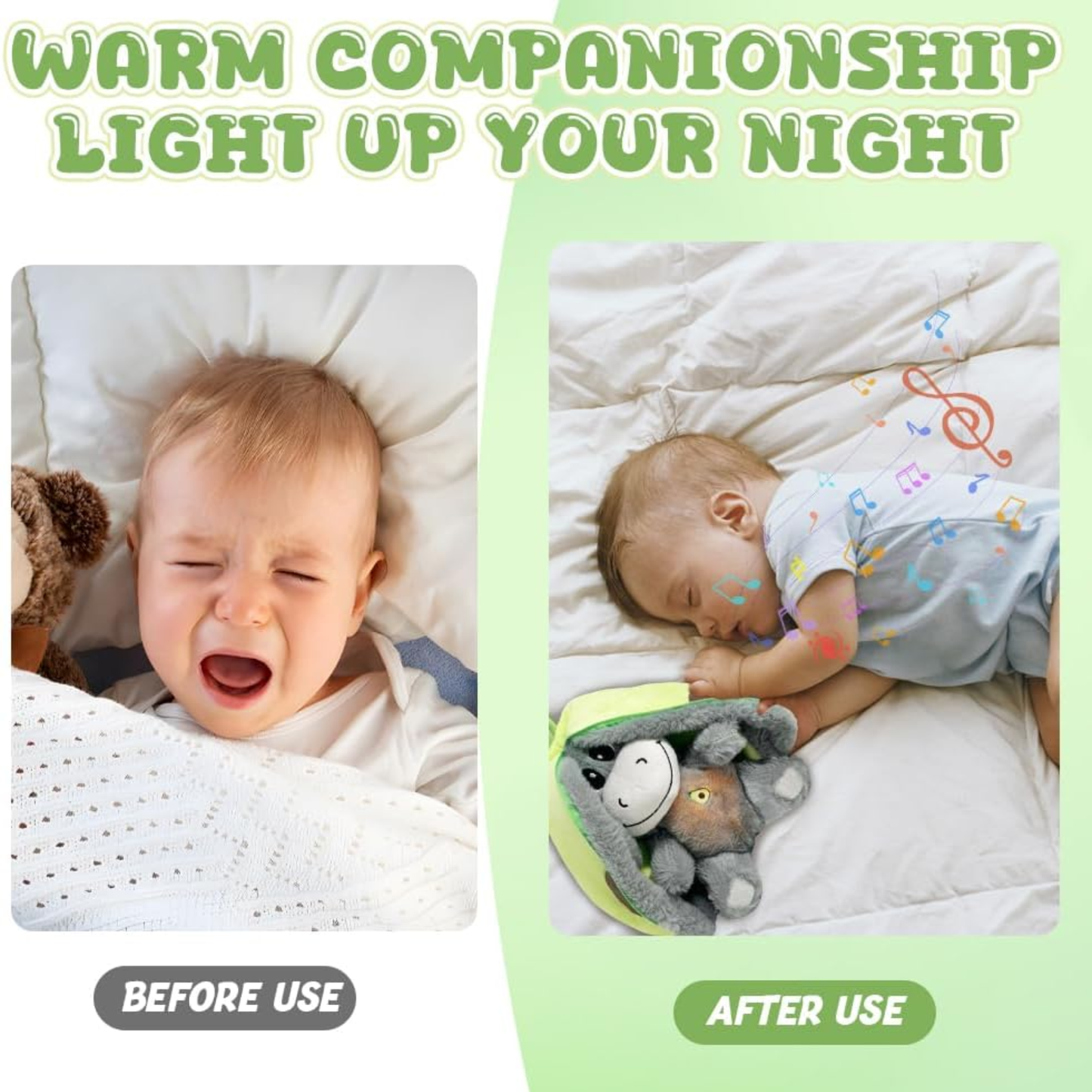 Calm HUG – Peluche Aguacate con Luz y Sonido | Ayuda a Dormir y Reducir el Estrés