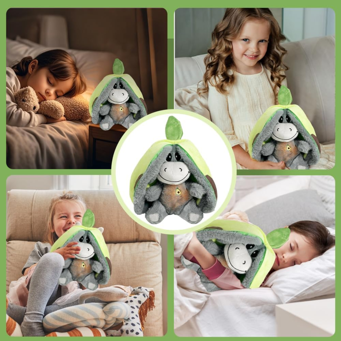 Calm HUG – Peluche Aguacate con Luz y Sonido | Ayuda a Dormir y Reducir el Estrés