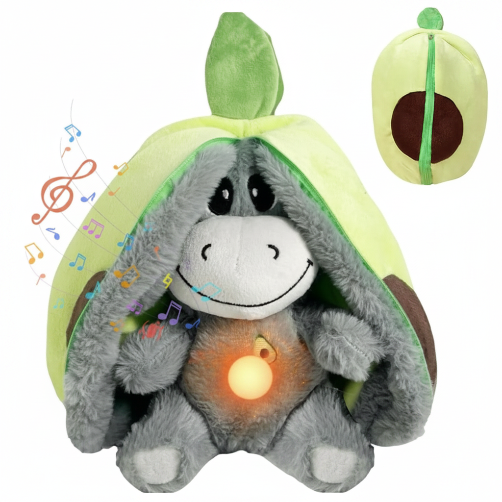 Peluche burrito aguacate luminoso con sonido